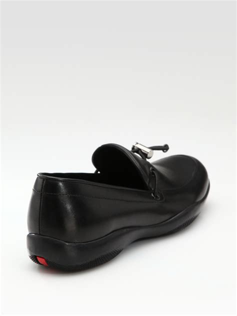 prada womens toggle loafers|prada driving loafers women's.